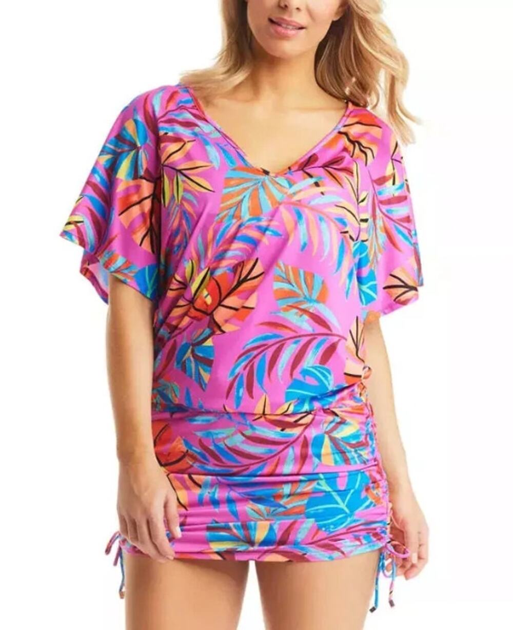 NWT Bar III Paradise In The Palms Swim Bathing Suit Cover Up Dress Women's XS
